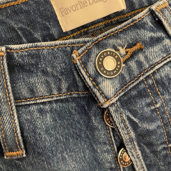 NWT FAVORITE DAUGHTER Valentina Cuffed Super High Rise Straight Jean - Size 24 - Picture 8 of 9